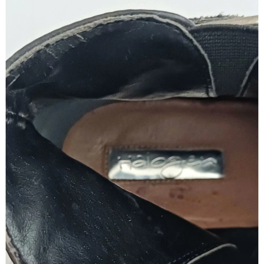 Halogen Lidia Blk Leather Moto Ankle Boot Studded Harness Buckle Strap Sz 8 - Picture 12 of 14